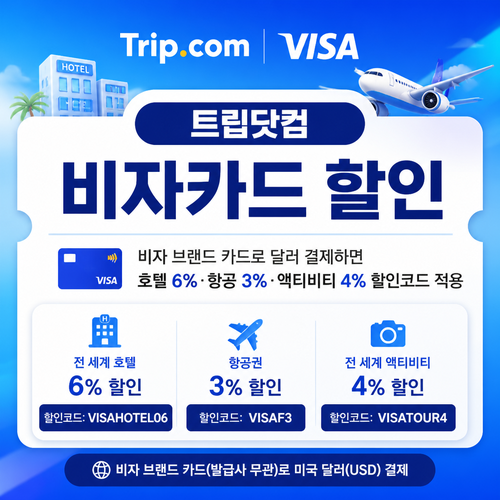 트립닷컴 비자카드 할인